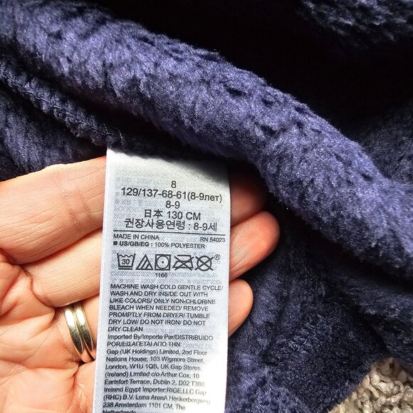 Gap Kids Robe size 8 in Navy - Picture 4 of 5